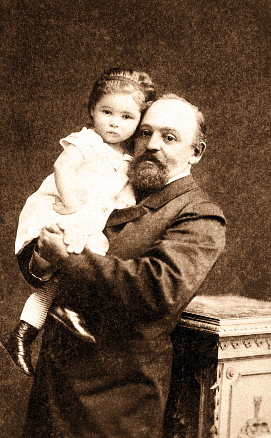С.И. Мамонтов с дочерью Верой. Москва, 1877 г. 