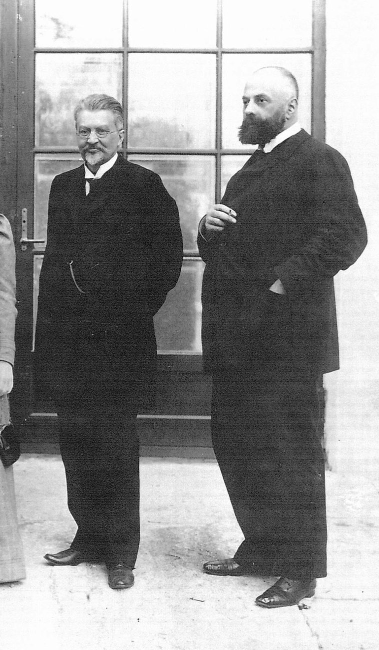 Члены I Государственной думы П. Д. Долгоруков (справа) и И. И. Петрункевич. Санкт-Петербург, 1906 г.