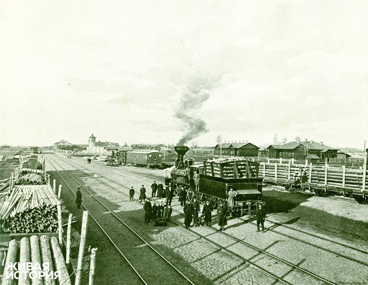 Общий вид станции Боготол. Фото И.Р. Томашевича. 1899 г.