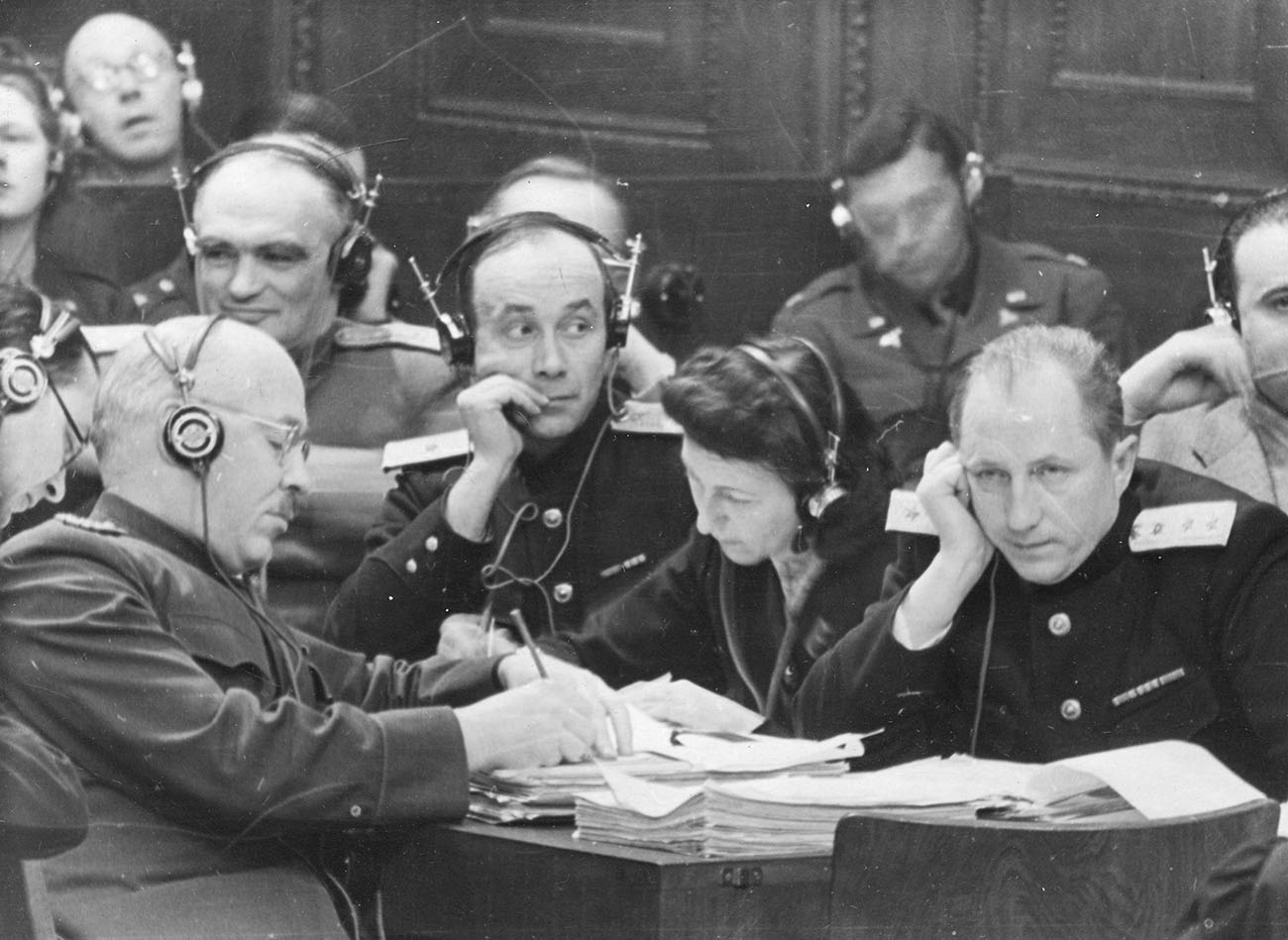 Р.А. Руденко (справа), главный обвинитель от СССР на Нюрнбергском процессе