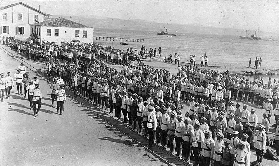 Русский военный лагерь в Галлиполи. 1921 г.